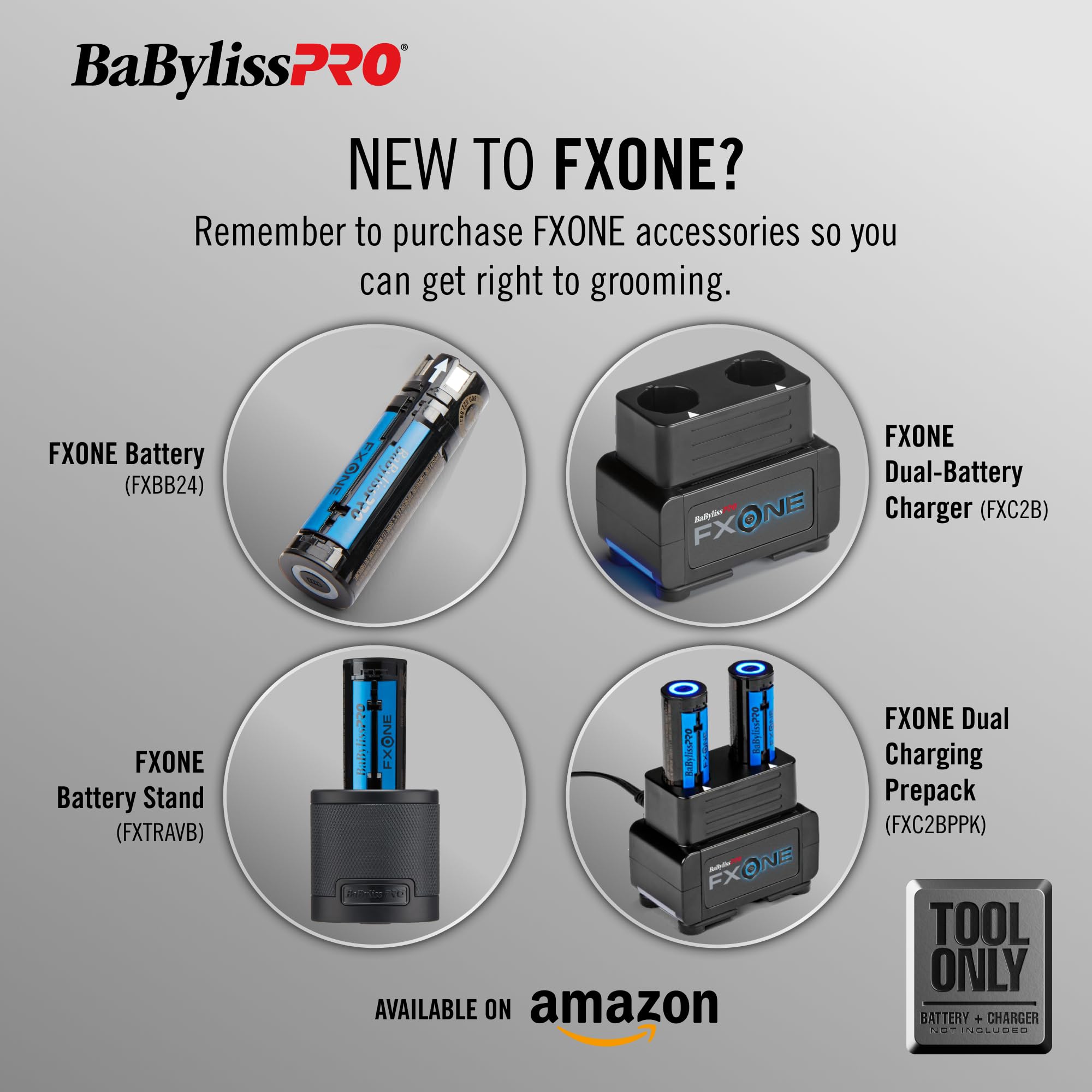 BaBylissPRO® FXONE Professional Hair Clipper & Trimmer Set for Men & Women - Cordless Hair Cutting Kit for Home & Salon Use | Perfect for Fades, Buzz Cuts & Styling
