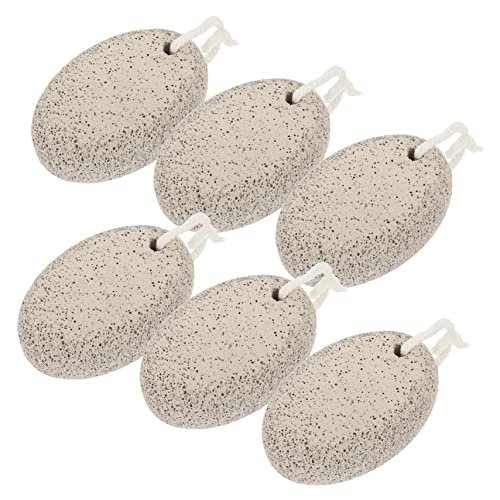 Healvian 6-Pack Volcanic Pumice Stones for Feet - Natural Exfoliating Foot Scrubber, Dead Skin Remover & Callus File - Pedicure Tools for Smooth Soft Feet at Home, Spa & Travel