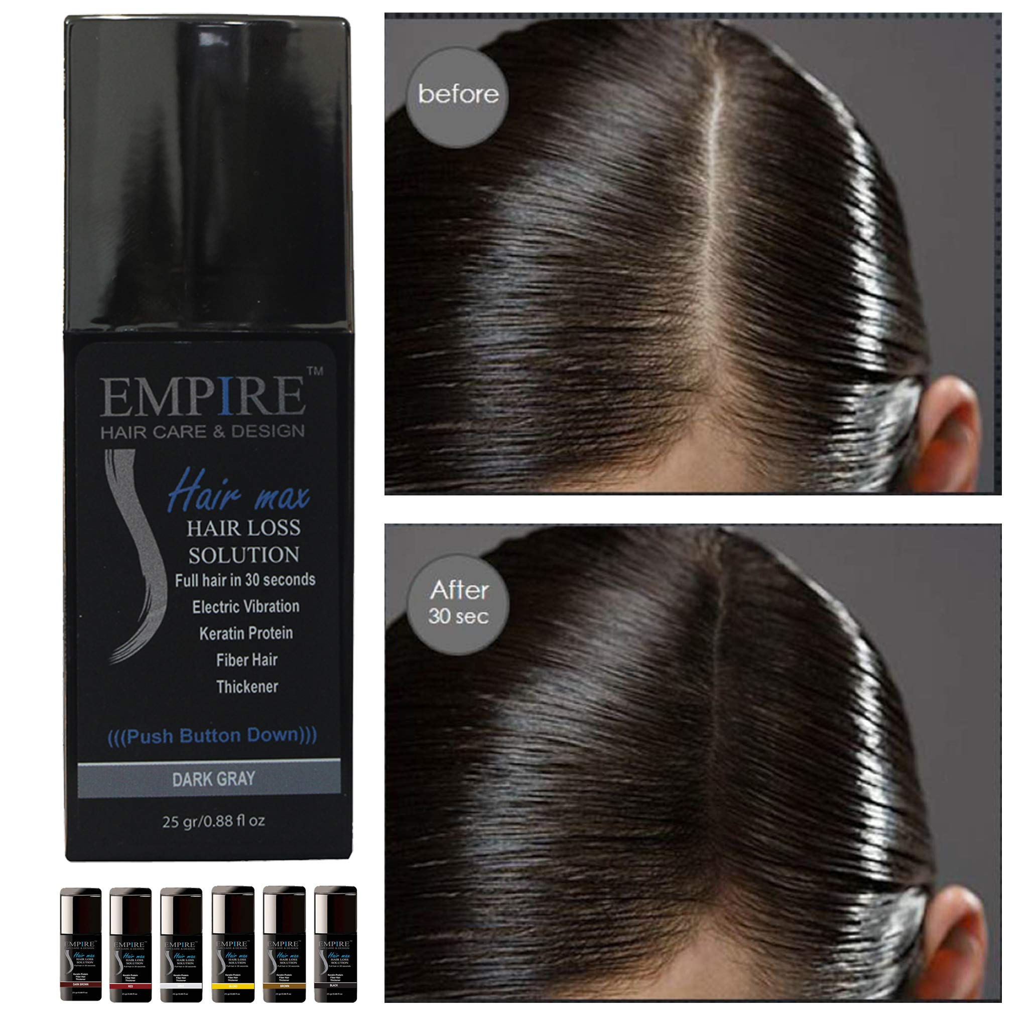 Empire Hair Max Hair Building Fibers - Thickening & Concealing Hair Loss Solution for Blonde Hair | Instant Volume Boost for Thin Hair, Daily Styling & Confidence