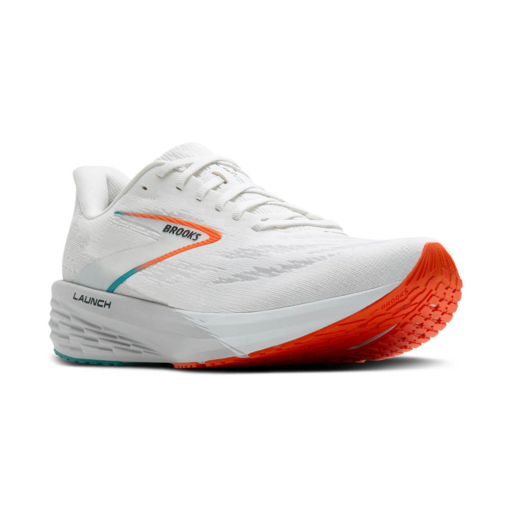 M Launch 11 White Oyster Orange Running Shoes - Lightweight Cushioned Sneakers for Men & Women - Perfect for Jogging, Gym Workouts & Casual Wear