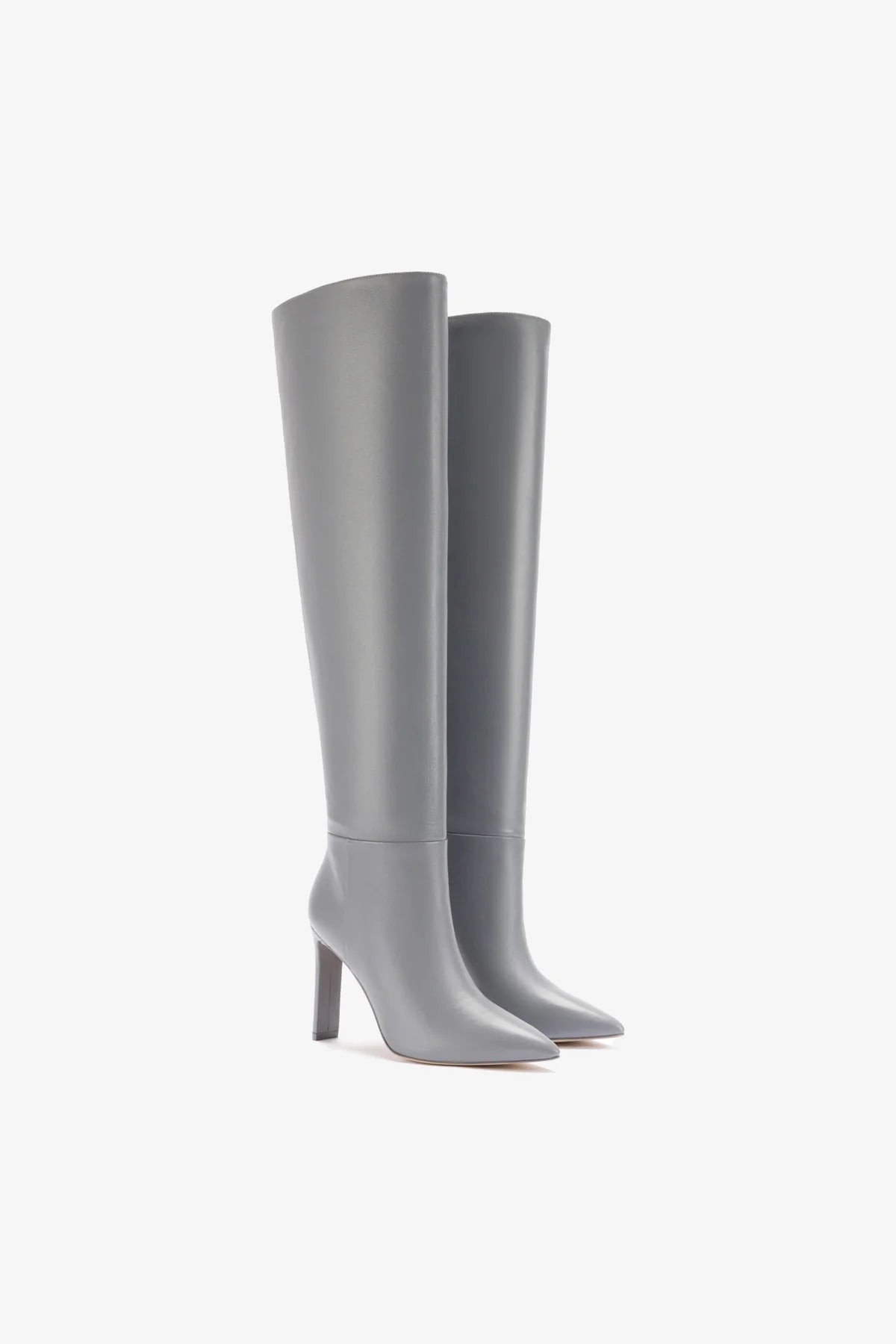 Larroudé x Jennifer Fisher Cement Grey Leather Boots - Stylish & Comfortable Ankle Boots for Women | Perfect for Fall, Winter & Casual Outfits