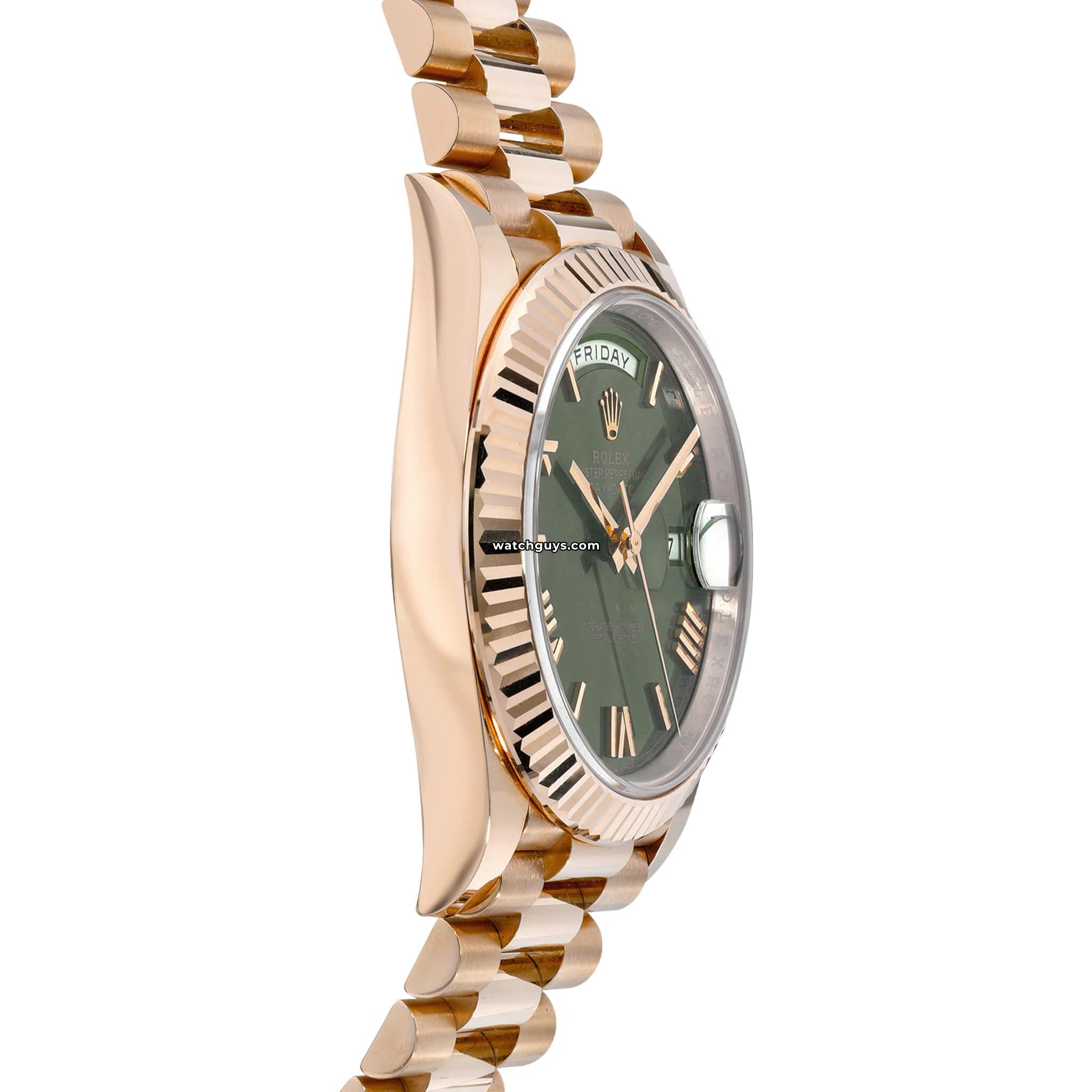 Rolex Day-Date 40 228235 18K Yellow Gold Men's Watch with Olive Green Dial - Luxury Dress Watch for Business & Formal Occasions