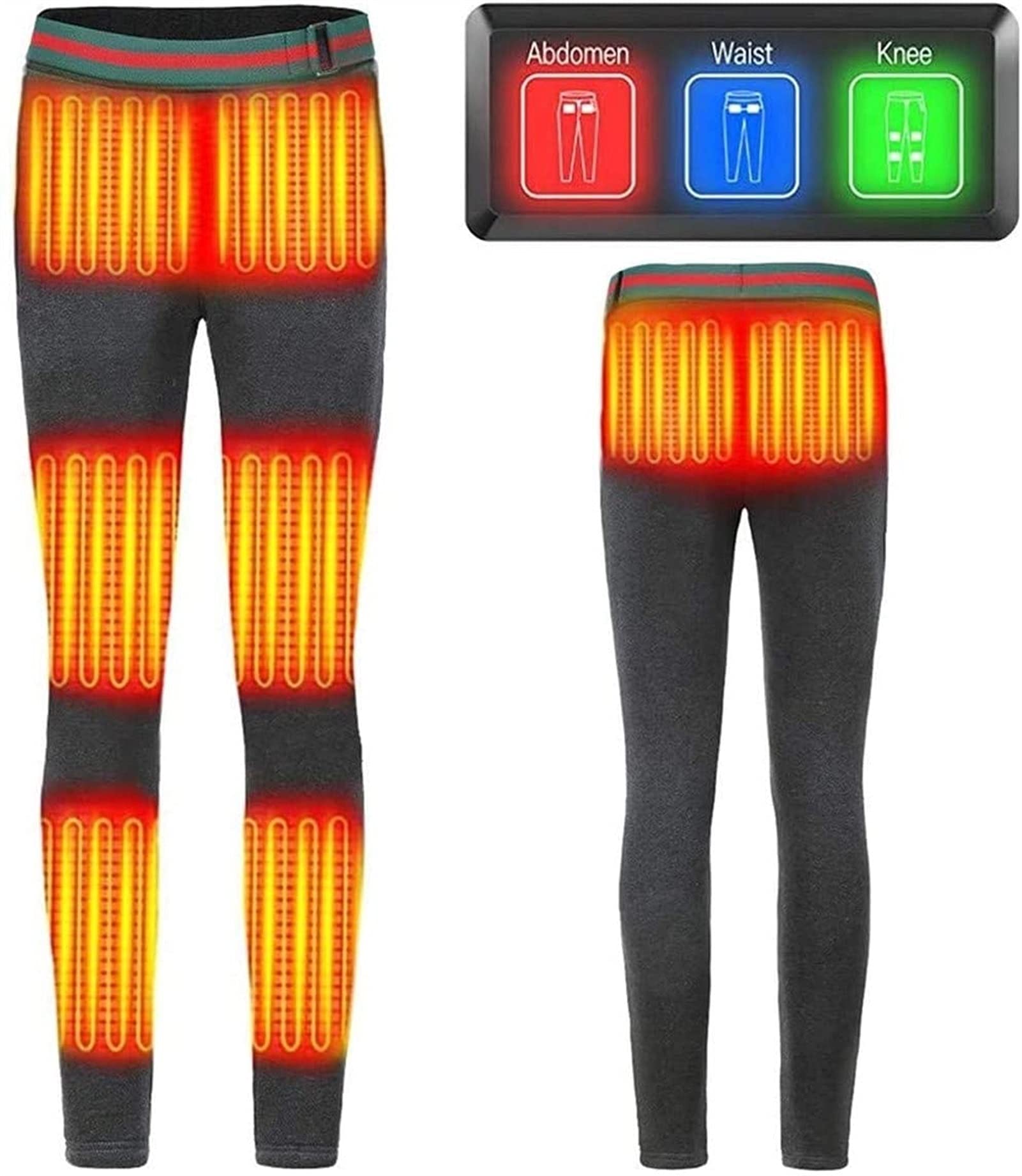 HSY SHOP USB Electric Heated Pants for Men & Women - Winter Thermal Warm Pants with Adjustable Heating, High Waist Insulated Leggings (Machine Washable) - Perfect for Outdoor Activities, Skiing, Camping & Cold Weather