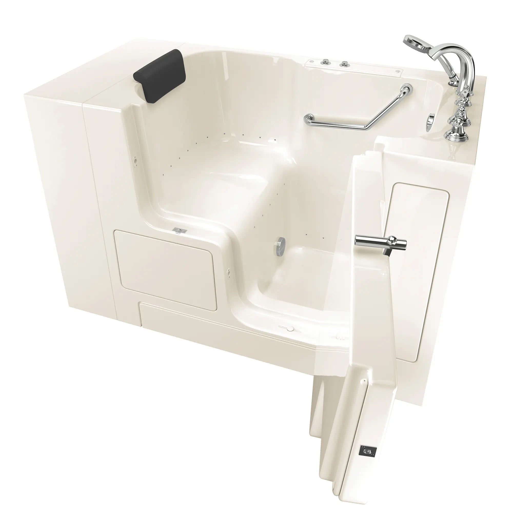 Premium 32 x 52 Inch Walk-in Bathtub with Air Spa System - Right Hand Drain & Faucet - Gelcoat Finish - Ideal for Elderly & Mobility Needs - Relaxing Hydrotherapy at Home