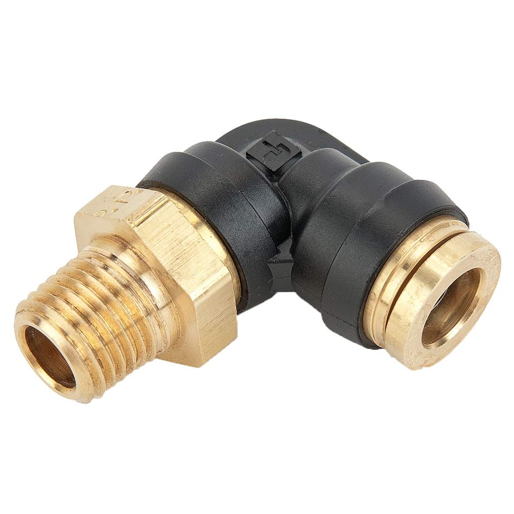 369PTC-8-6-pk10 Male Elbow Swivel Push-to-Connect Fitting, 90 Degree, Composite, 1/2