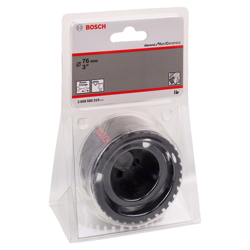 Bosch 2608580319 2.99-Inch Diamond Hole Saw for Tile, Glass, and Porcelain - Perfect for Bathroom Renovations and DIY Projects