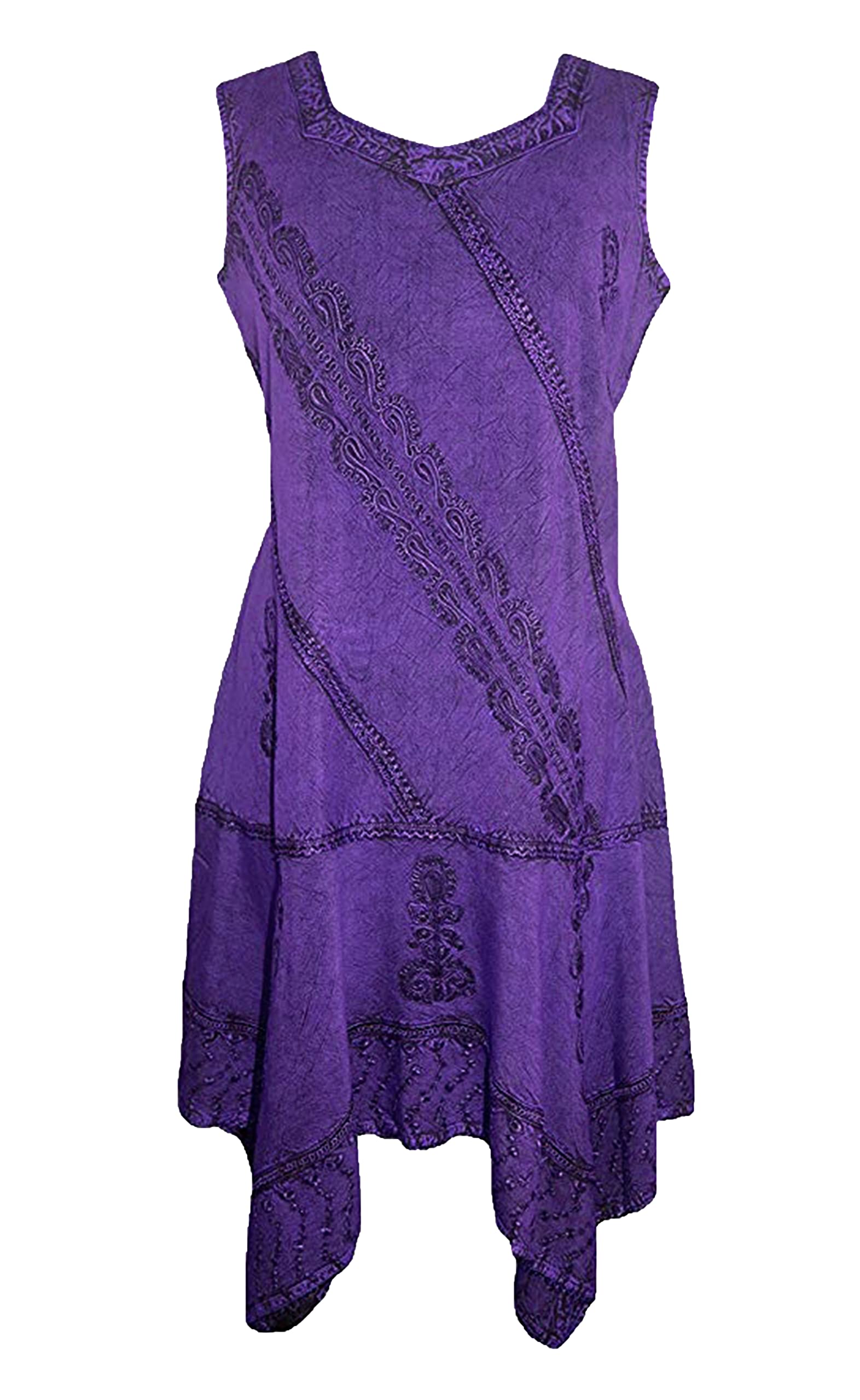 Agan Traders 2025 Spring Asymmetrical Hem Sleeveless Formal Dress - Boho Peasant Embroidered Long Maxi Dresses for Women | Wedding Guest, Cocktail Party, Evening Gala & Special Occasions