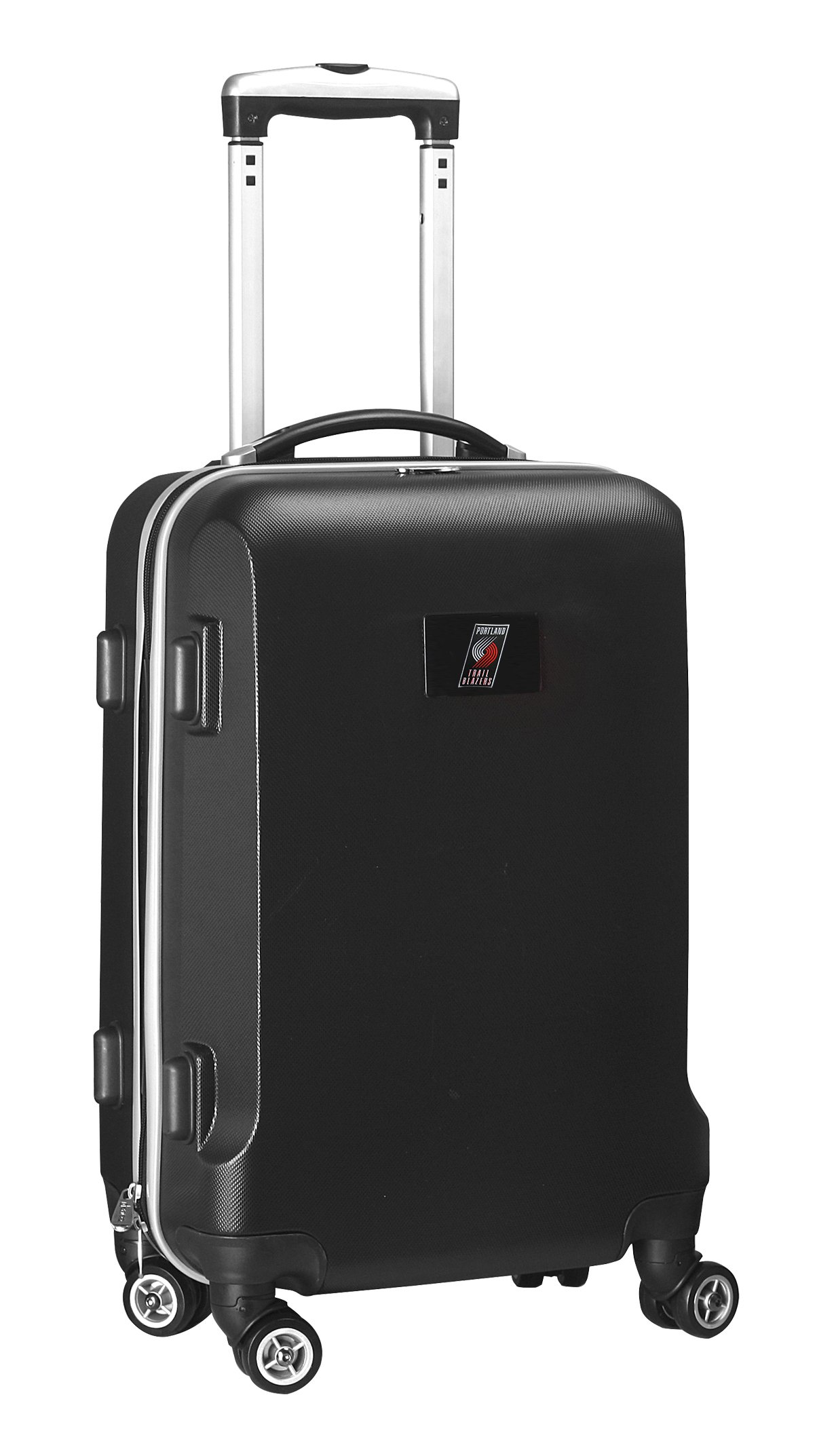 Denco NBA Official Licensed Carry-On Hardcase Luggage Spinner Suitcase - 20 Inch Black Rolling Cabin Bag for Air Travel, Basketball Fans & Sports Enthusiasts