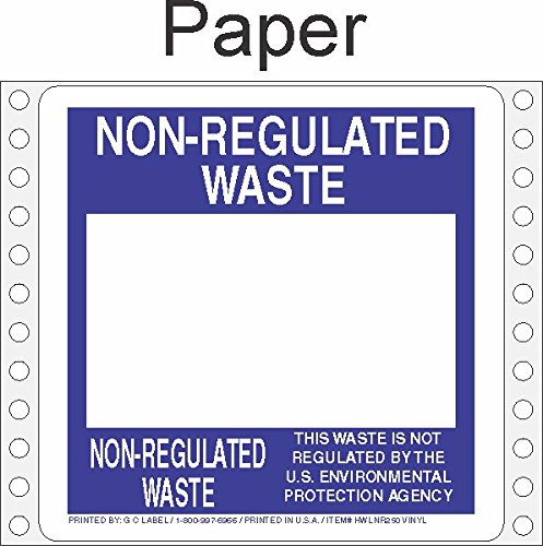 GC Labels HWL250P - 500 Pack Non-Regulated Waste Paper Fan-Folded Labels for Shipping, Packaging & Inventory Management | Ideal for Warehouses, Logistics & Recycling Facilities