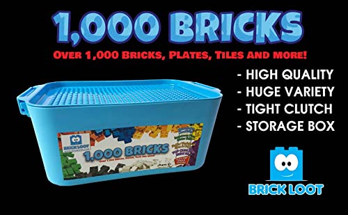 1,000-Piece Building Blocks Set with Storage Box Organizer - Creative Construction Toy for Kids & Adults 6+ | Compatible with Lego & Major Brands | Includes 70 Bonus Pieces | Perfect for STEM Learning, Birthday Gifts & Family Bonding Activities
