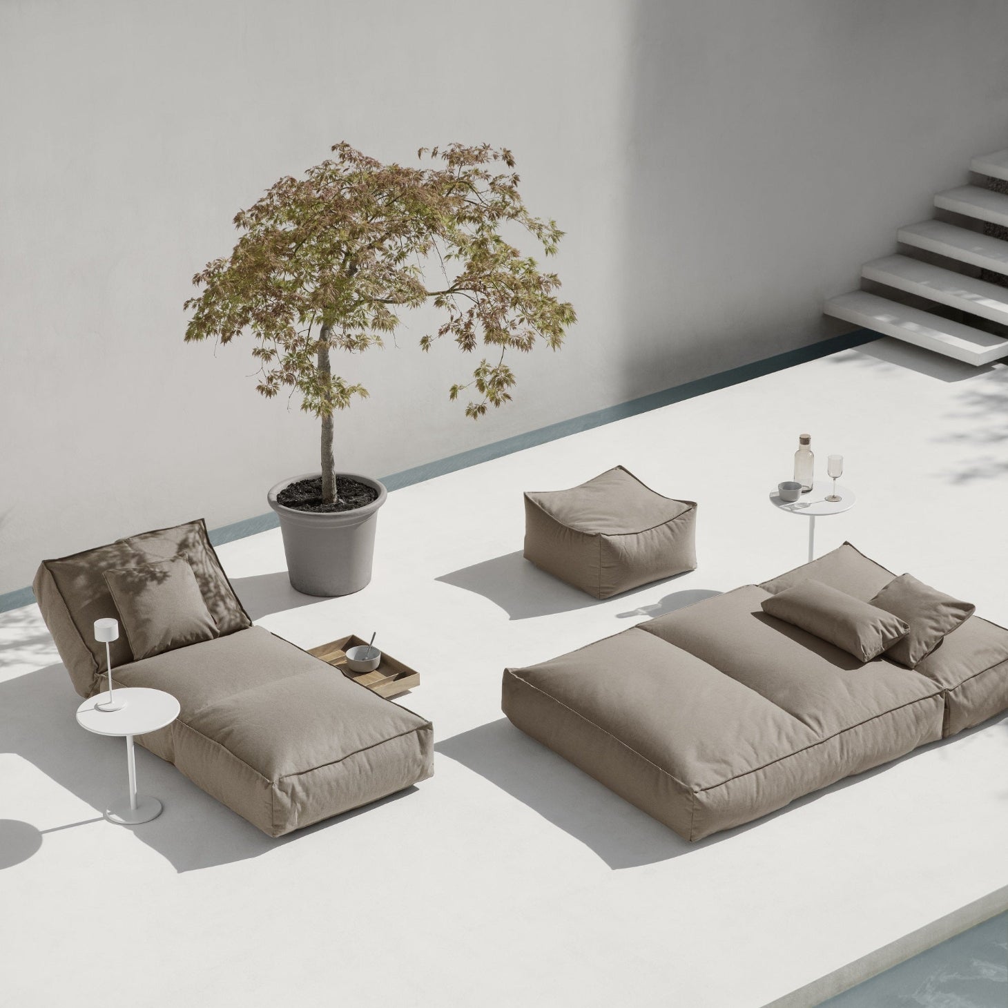 STAY Outdoor Cushions - Waterproof Patio Seat Cushions for Garden, Deck, Poolside & Outdoor Furniture - Comfortable & Weather-Resistant Outdoor Pillows for Lounge Chairs, Benches & Porch Swing