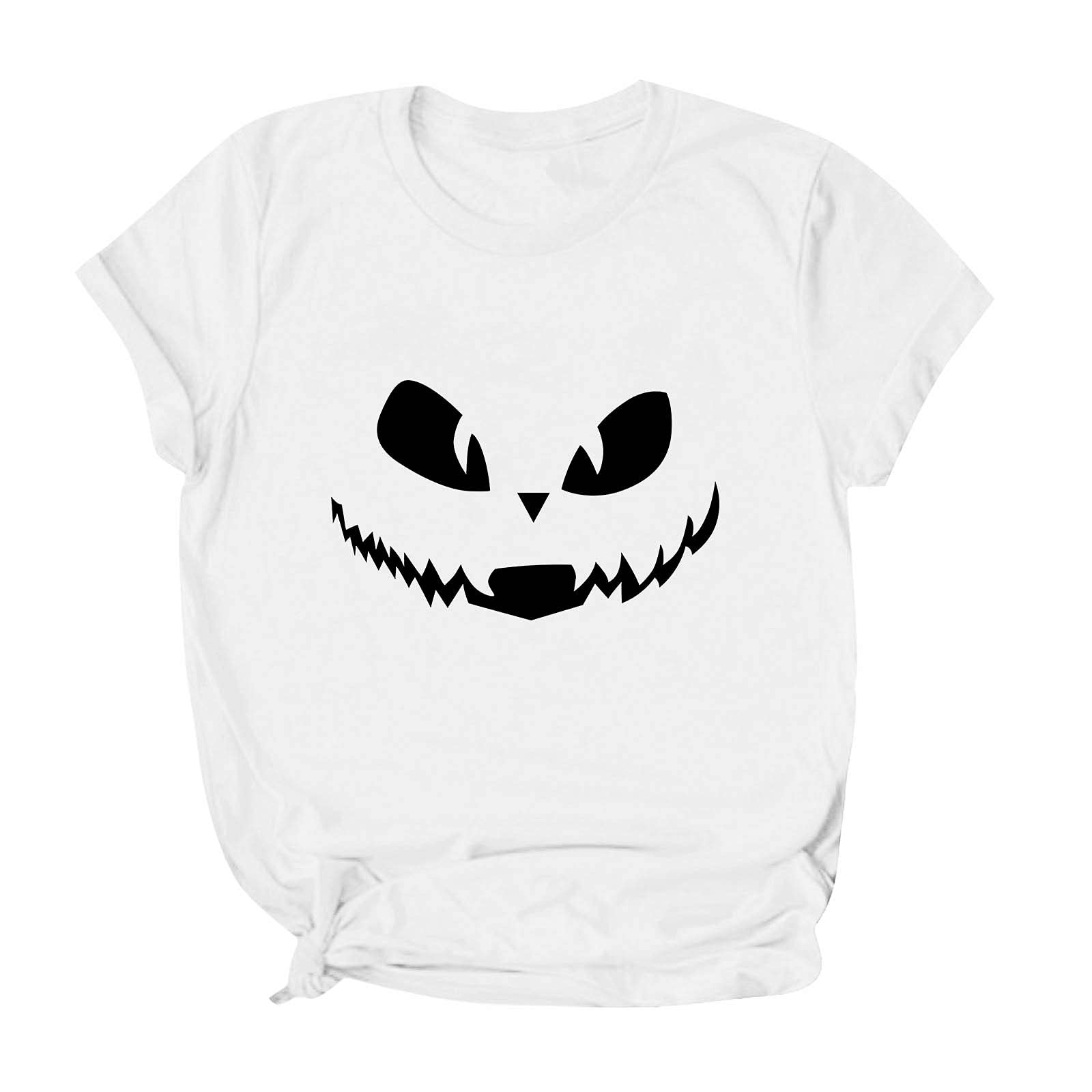 Women's Halloween Graphic T-Shirt - Cute Short Sleeve Loose Fit Tee for Summer | Perfect for Costume Parties, Trick-or-Treating & Spooky Season Outfits