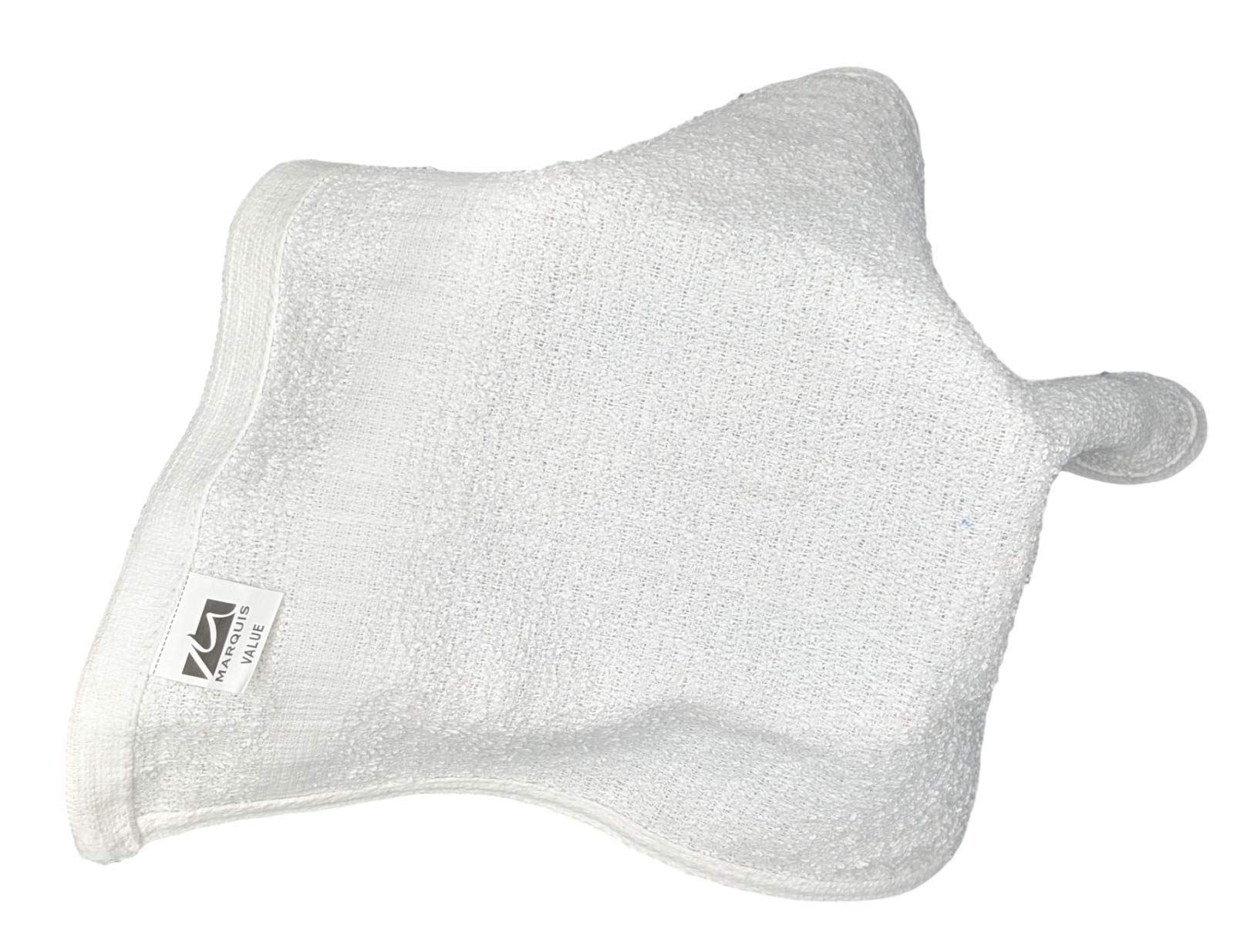 600 Pack 12x12 Inch White Cotton Rags - Reusable Lightweight Thin Cleaning Cloths for Wood Staining, Painting, Crafts, Garage & Auto Detailing - 1lb per Dozen - Perfect for DIY Projects, Home Cleaning & Workshop Use