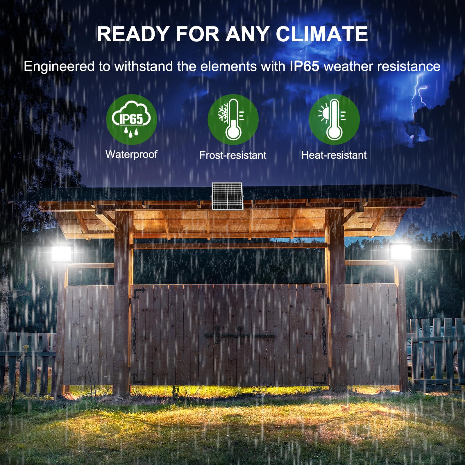 150W Solar Flood Light Outdoor - 1500 Lumens 385 LED IP65 Waterproof Security Light with Remote Control | Dusk to Dawn Solar Powered LED Floodlight for Yard, Garden, Driveway, Patio & Backyard Lighting