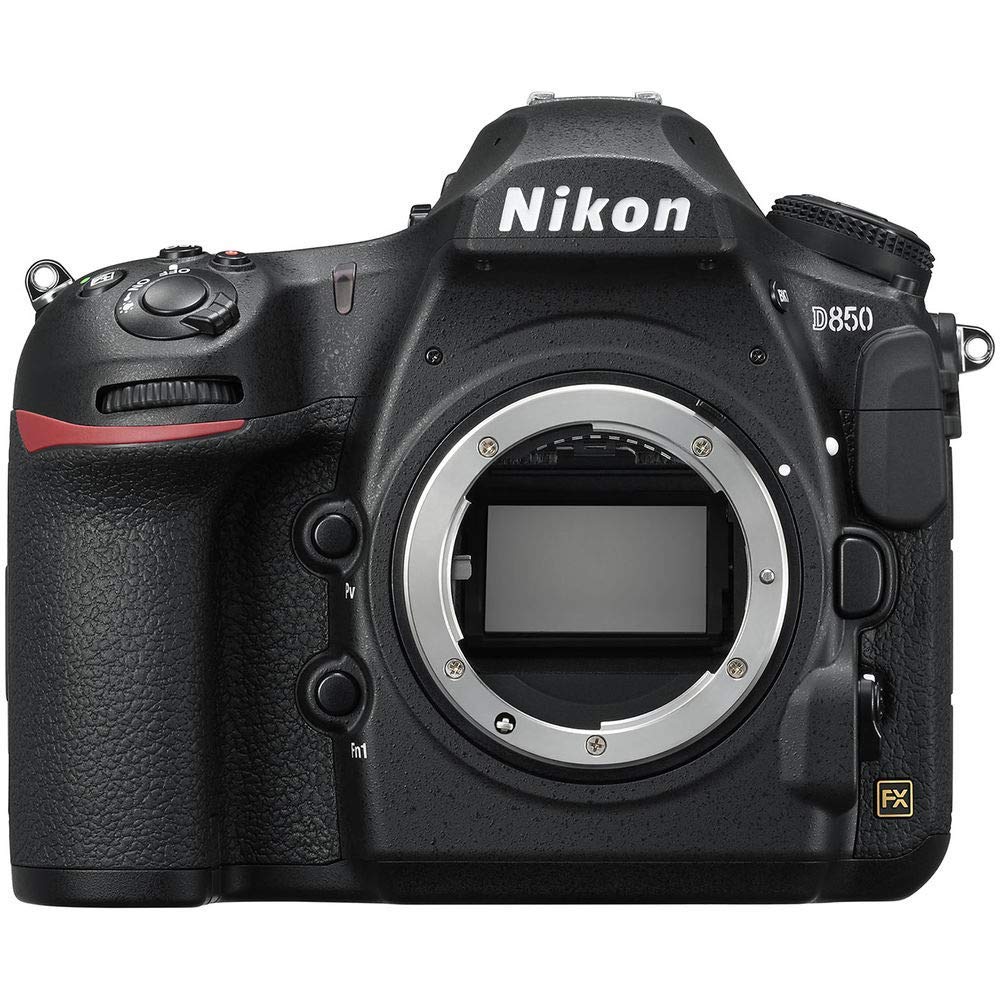 Nikon D850 DSLR Camera Body Only - 45.7MP Full Frame Digital Camera with 64GB Memory Card, EN-EL15 Battery, Corel Photo Software, HDMI Cable, Cleaning Kit & Tripod (Renewed International Model) - Perfect for Professional Photography, Travel & Vlogging