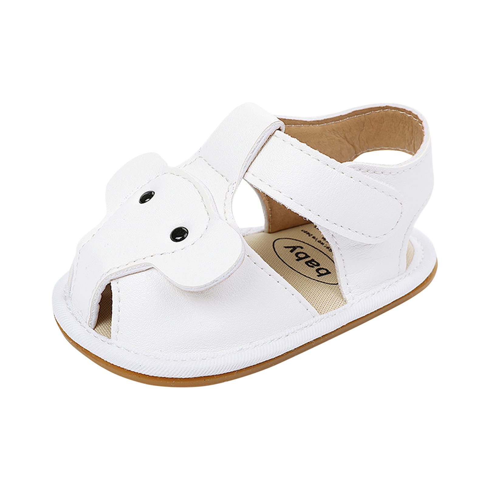 **Baby Girl Sandals with Elephant Design - Soft Sole Toddler Shoes for Summer & Beach - Non-Slip Prewalker Sandals for Girls (Ideal for Outdoor Play, Park & Vacation)**