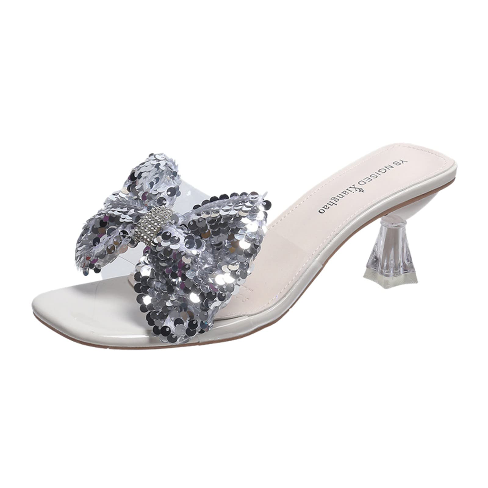 Stylish Women's Rhinestone High Heel Sandals - Breathable Lace-Up Casual Shoes in Blue | Perfect for Summer Outings, Parties & Date Nights