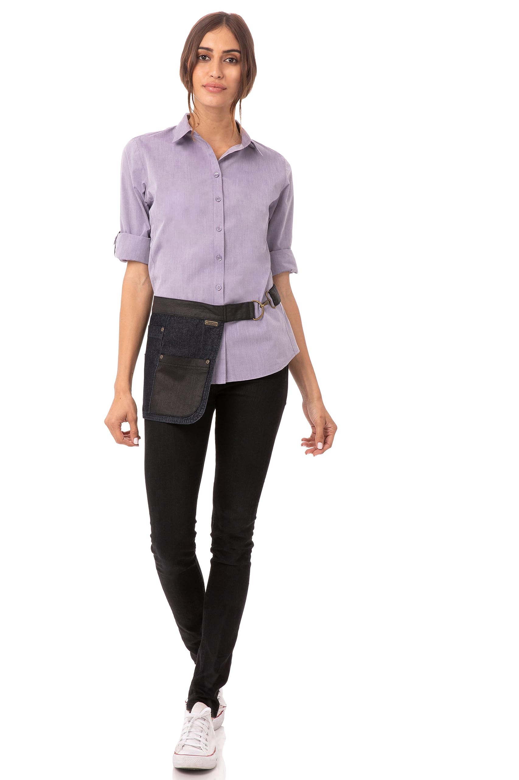 Chef Works Women's Modern Chambray Dress Shirt - Professional & Stylish Workwear for Waitresses, Chefs & Hospitality Staff - Perfect for Restaurants, Hotels & Office Settings