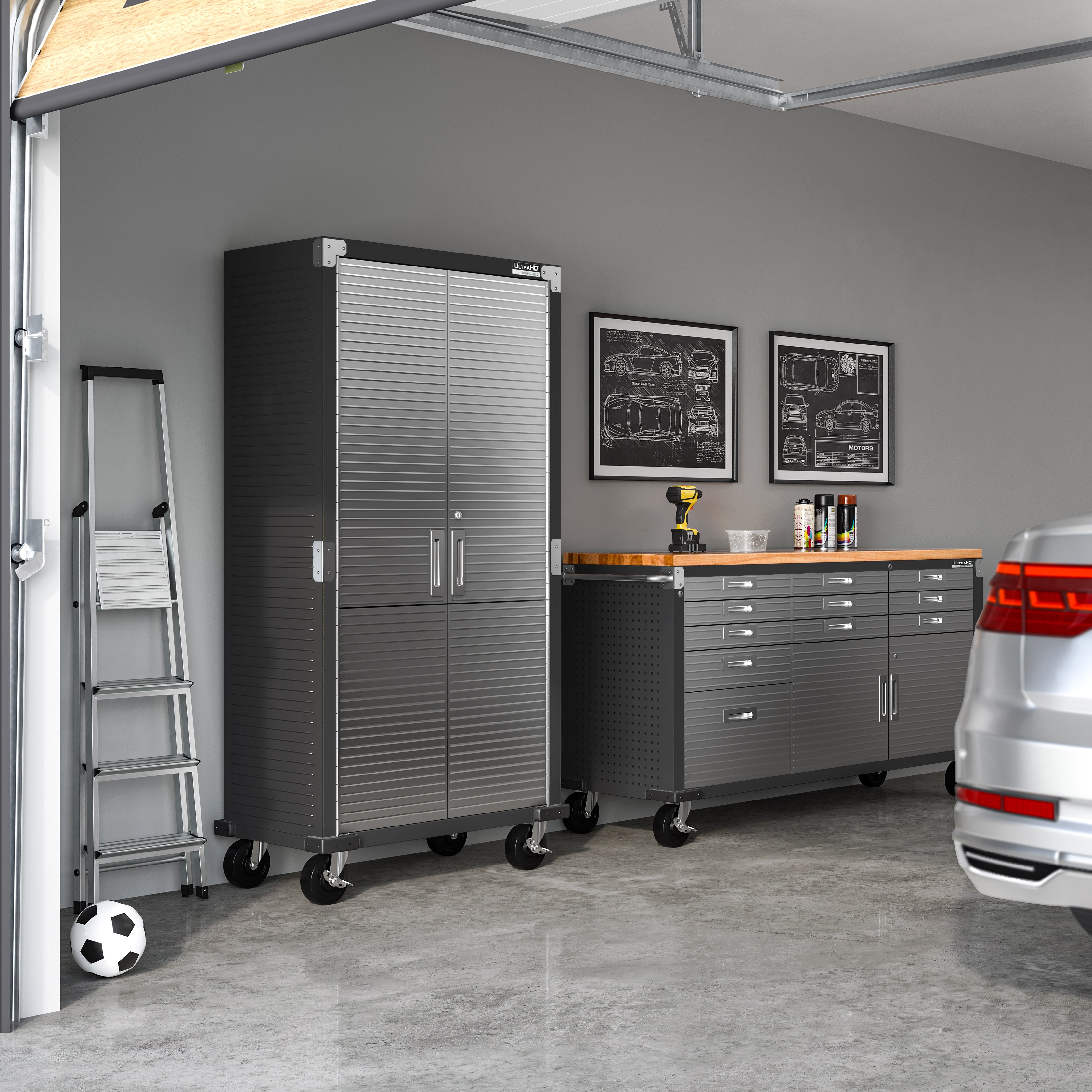 UltraHD® Rolling Storage Cabinet - Heavy Duty Mobile Organizer with Wheels for Office, Garage & Workshop - Perfect for Tools, Supplies & Equipment Storage