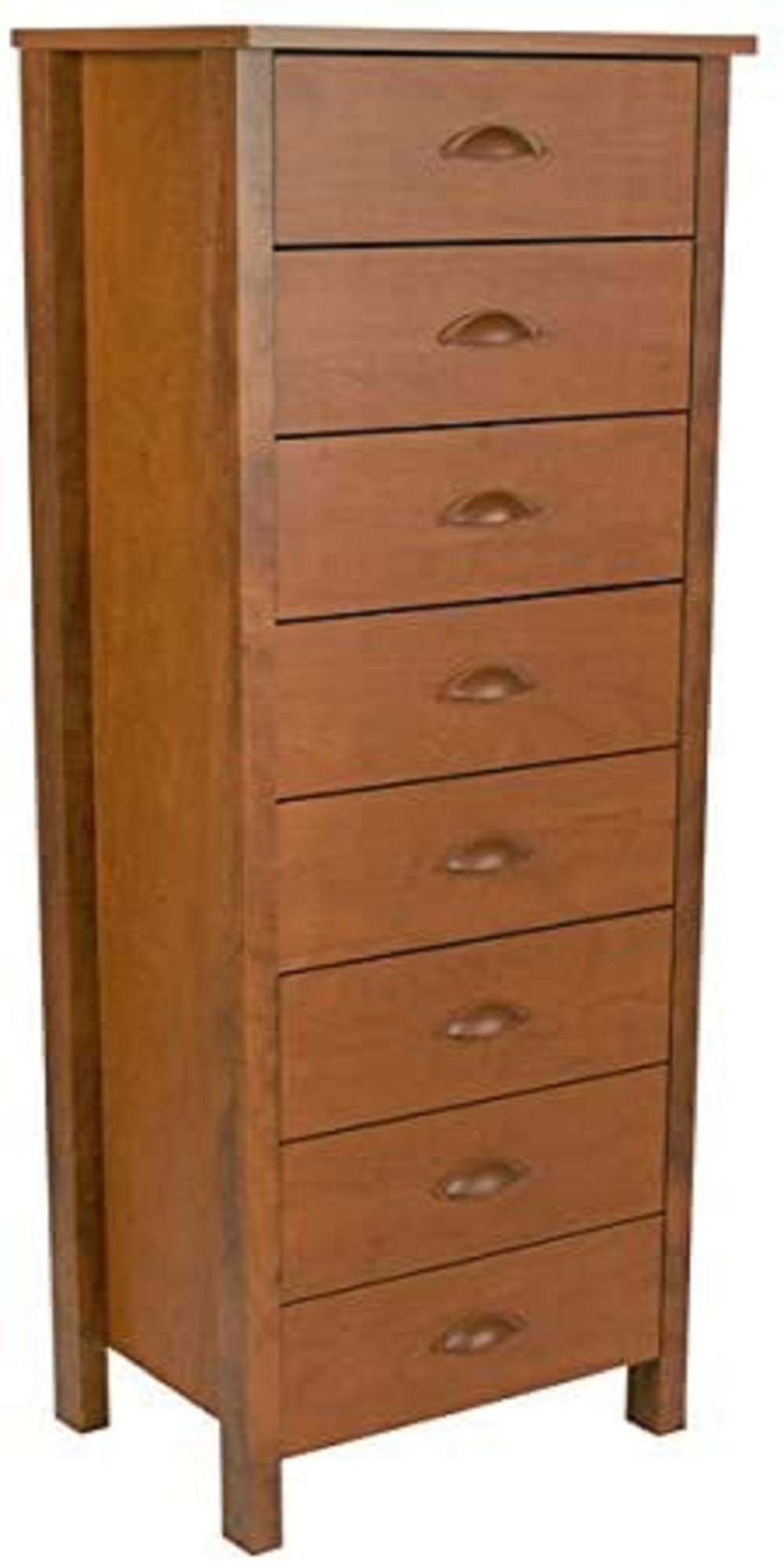Venture Horizon 8-Drawer Cherry Wood Lingerie Dresser - Perfect for Bedroom Organization, Closet Storage & Underwear Drawer Organizer