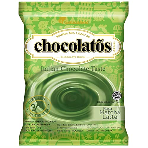 Chocolatos Matcha Latte Drink Mix - 24g x 10 Sachets (5 Packs) | Delicious Green Tea Powder for Coffee Shops, Office Snacks & Home Relaxation