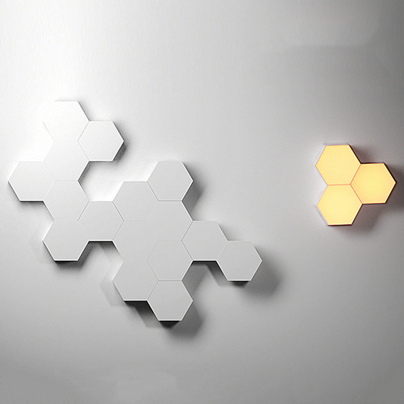 Hexagon Wall Lights - Smart LED Gaming Light Panels with RGB Colors & Remote Control | Touch Sensitive Night Lights | DIY Modular Geometry Lights for Bedroom, Living Room, Party Decor (6 Pack) | Perfect for Gaming Setup, Home Theater & Mood Lighting