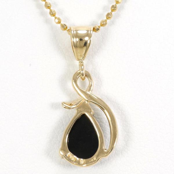 14K Yellow Gold Onyx Necklace for Women - Elegant Black Onyx Pendant Jewelry for Everyday Wear & Special Occasions