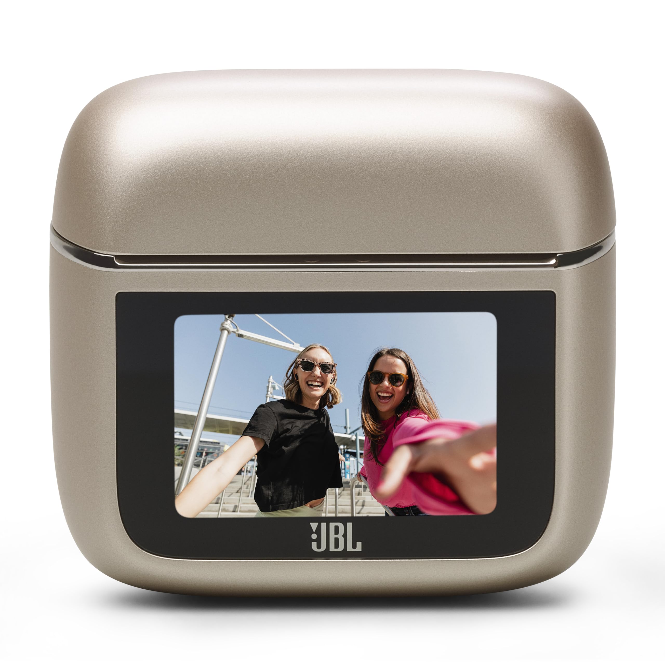 JBL Tour Pro 2 True Wireless Earbuds with Active Noise Cancelling & Smart Charging Case - Champagne Gold | Perfect for Travel, Workouts & Commuting