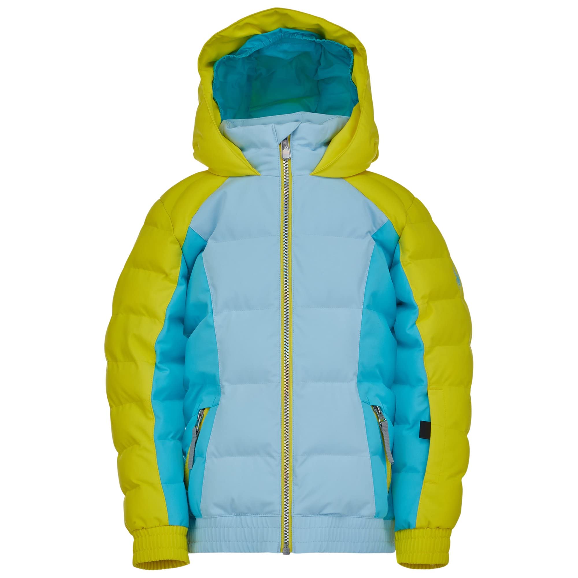 Spyder Girl's Bitsy Atlas Synthetic Down Jacket for Toddler & Little Kids - Lightweight Winter Coat, Water-Resistant, Warm Puffer Jacket in Frost Blue - Perfect for Outdoor Play, Snow Days & Cold Weather Activities