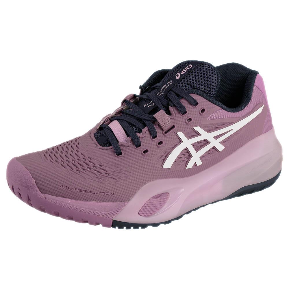 ASICS Women's Gel Resolution X Tennis Shoes - Wide Width (D) - Ube/White - Perfect for Court Play & Casual Wear