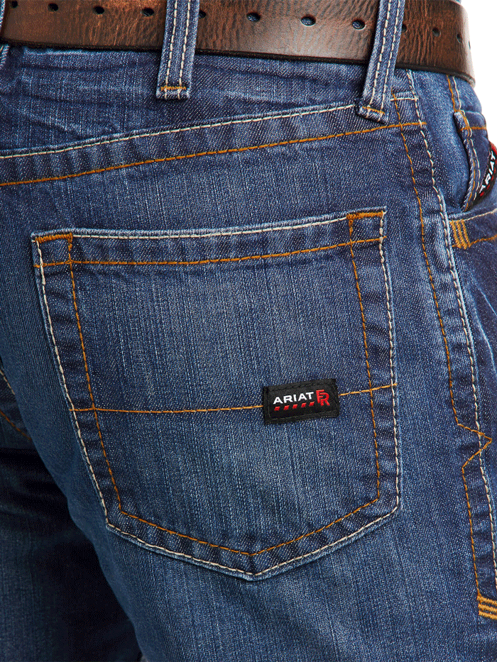 Ariat Men's FR M4 Relaxed Basic Boot Cut Jeans in Flint - Durable Work & Casual Wear for Ranch, Riding & Everyday Use