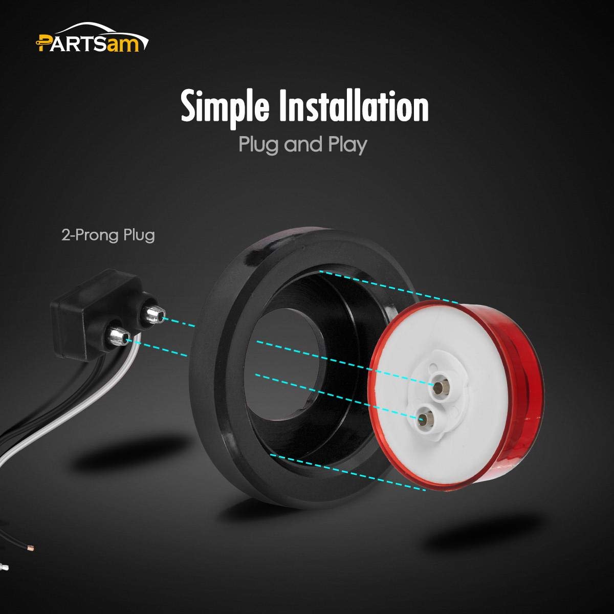 Partsam 10Pcs 2.5