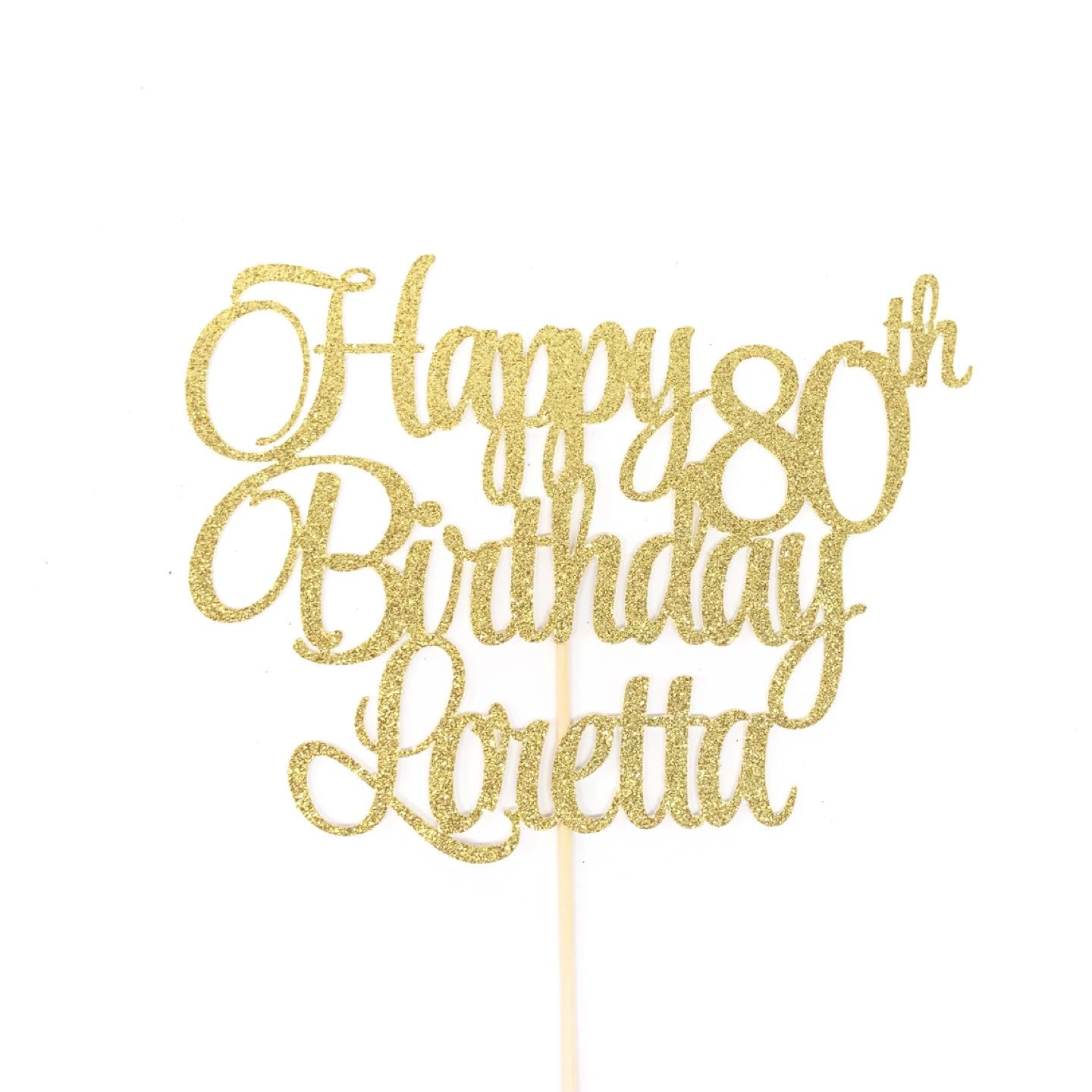 Custom Happy Birthday Cake Topper with Any Name & Number - Personalized Cake Decorations for Birthdays, Weddings, Anniversaries & Special Celebrations