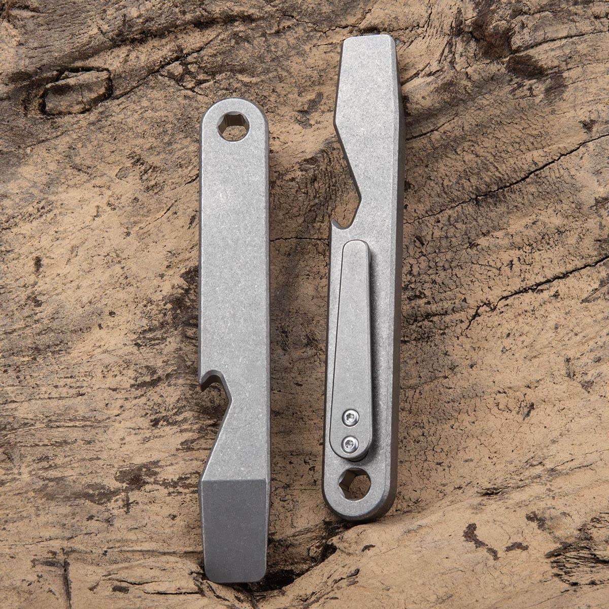 Premium Titanium Alloy EDC Crowbar Tool - Multifunctional Outdoor Camping Gear with Bottle Opener | Perfect for Survival Kits, Hiking, Emergency Situations & Everyday Carry Essentials
