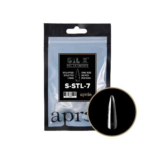 Apres Gel X Refill Tips 2.0 - 50pcs Long Stiletto Nail Extensions for Salon & DIY Manicures | Durable & Easy to Apply | Perfect for Special Occasions & Everyday Wear
