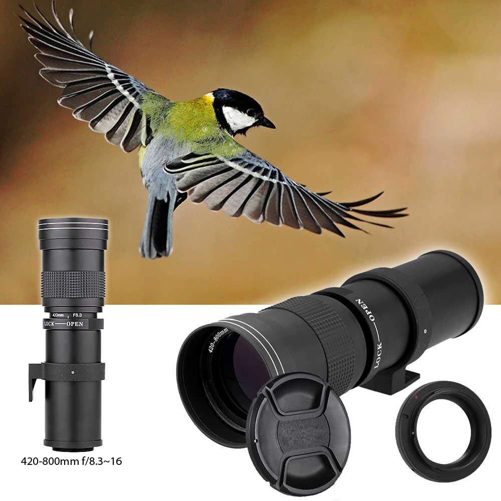 420-800mm f/8 Manual Telephoto Zoom Lens for Sony E-Mount Cameras with 2X Teleconverter (1600mm) - Wildlife, Sports & Nature Photography Accessory Kit