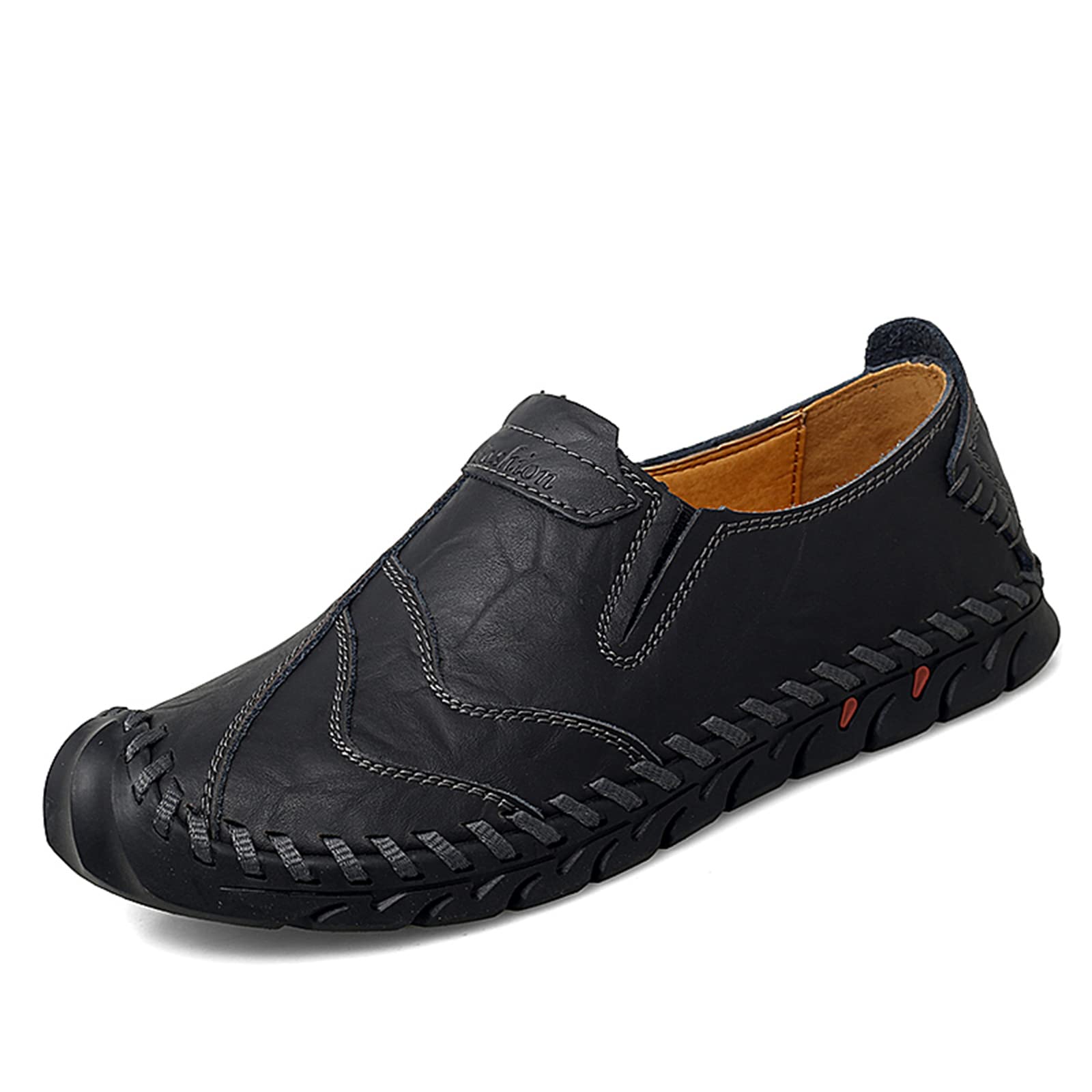 **YEWNUW Men's Slip-On Canvas Shoes - Casual Vintage Loafers & Boat Deck Shoes for Men | Comfortable & Stylish for Walking, Travel, and Everyday Wear**