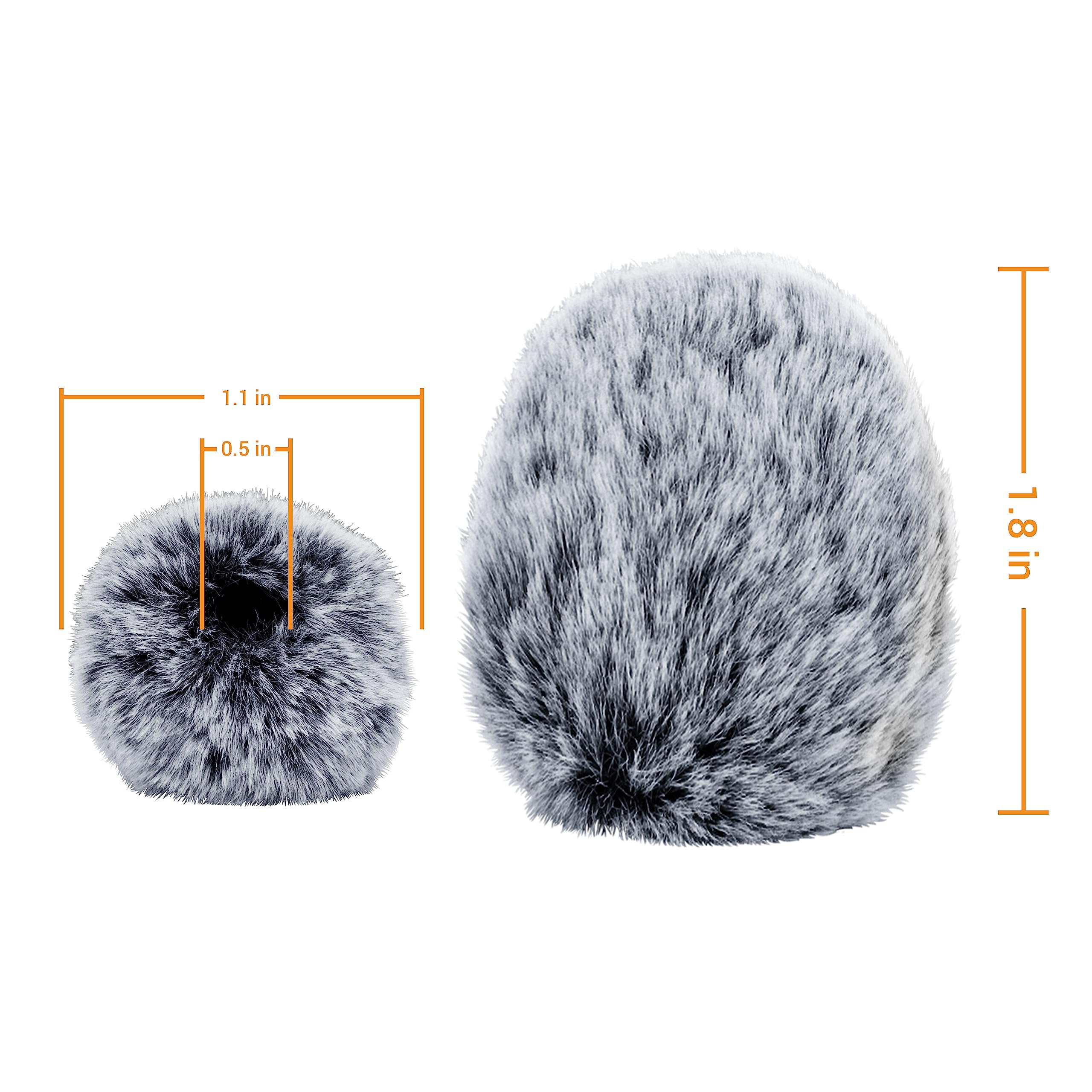 Cubilux Furry Windscreen for Gaming Headset - 5 Pack Noise Reduction Windshield & Dead Cat Mic Cover for Streamers, Podcasters, Gamers - Perfect for Outdoor Recording & Live Streaming