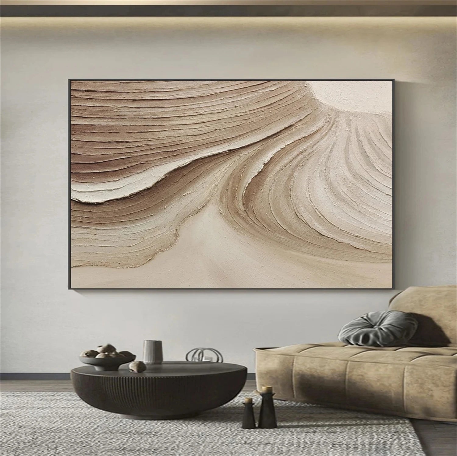 Abstract Painting #AB 276 - Modern Wall Art for Living Room, Bedroom & Office Decor - Handmade Canvas Artwork