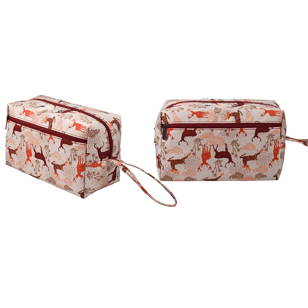 Elk Pattern Knitting Bag - Portable Yarn Tote Storage Organizer for Crochet Hooks & Knitting Needles - DIY Wool Yarn Ball Case Handbag - Perfect for Knitting Projects, Travel & Home Sewing Supplies