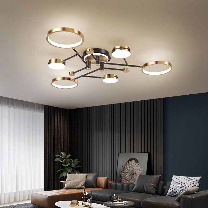 Adjustable Modern Chandelier Rings - Elegant Ceiling Light Fixture for Dining Room, Living Room & Bedroom Decor
