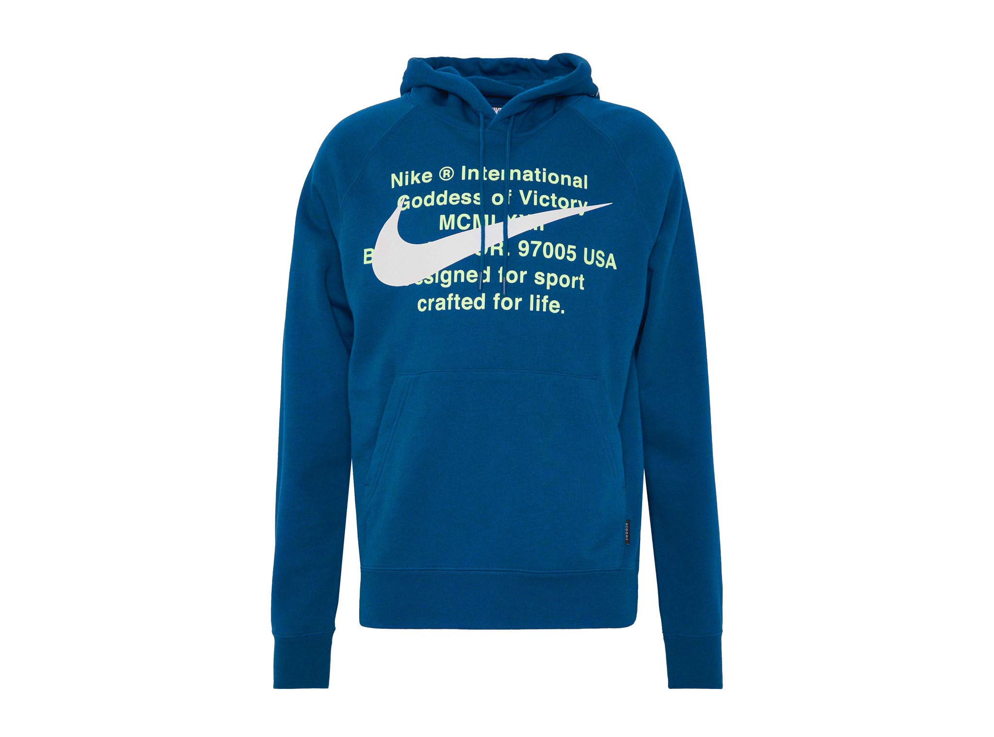 Nike Men's Swoosh French Terry Hoodie - Medium Size, Comfortable Pullover Sweatshirt for Casual Wear, Gym, and Outdoor Activities