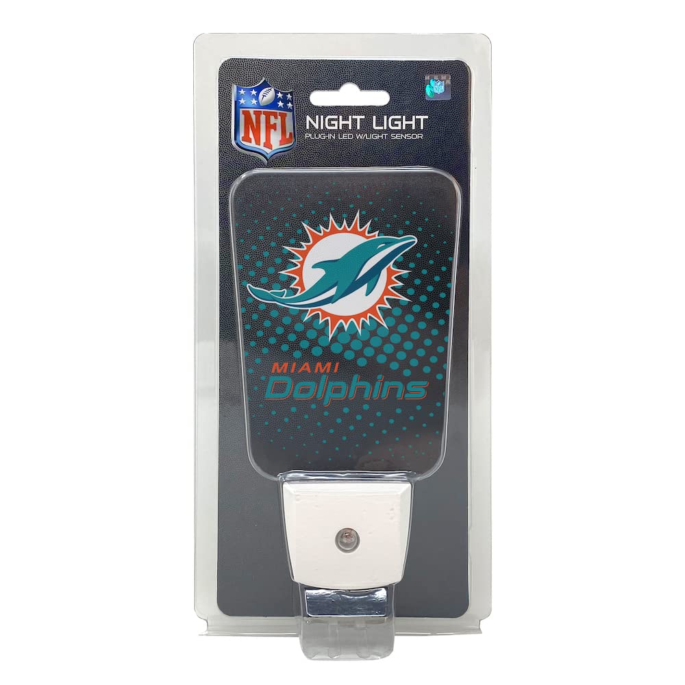 Miami Dolphins LED Night Light for Bedroom, Kids Room & Game Day Decor - Officially Licensed NFL Team Party Light