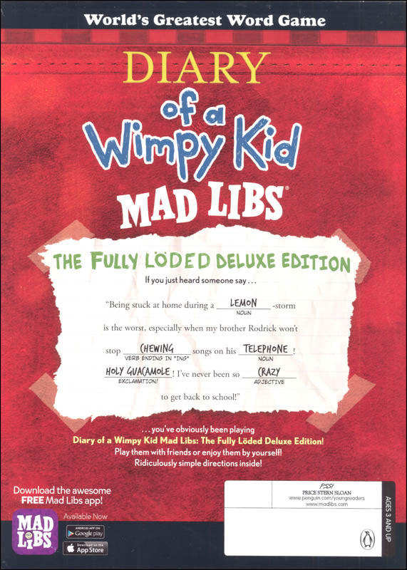 Diary of a Wimpy Kid Mad Libs: The Fully Loaded Deluxe Edition - Fun Word Game for Kids, Family Game Night & Road Trip Activities