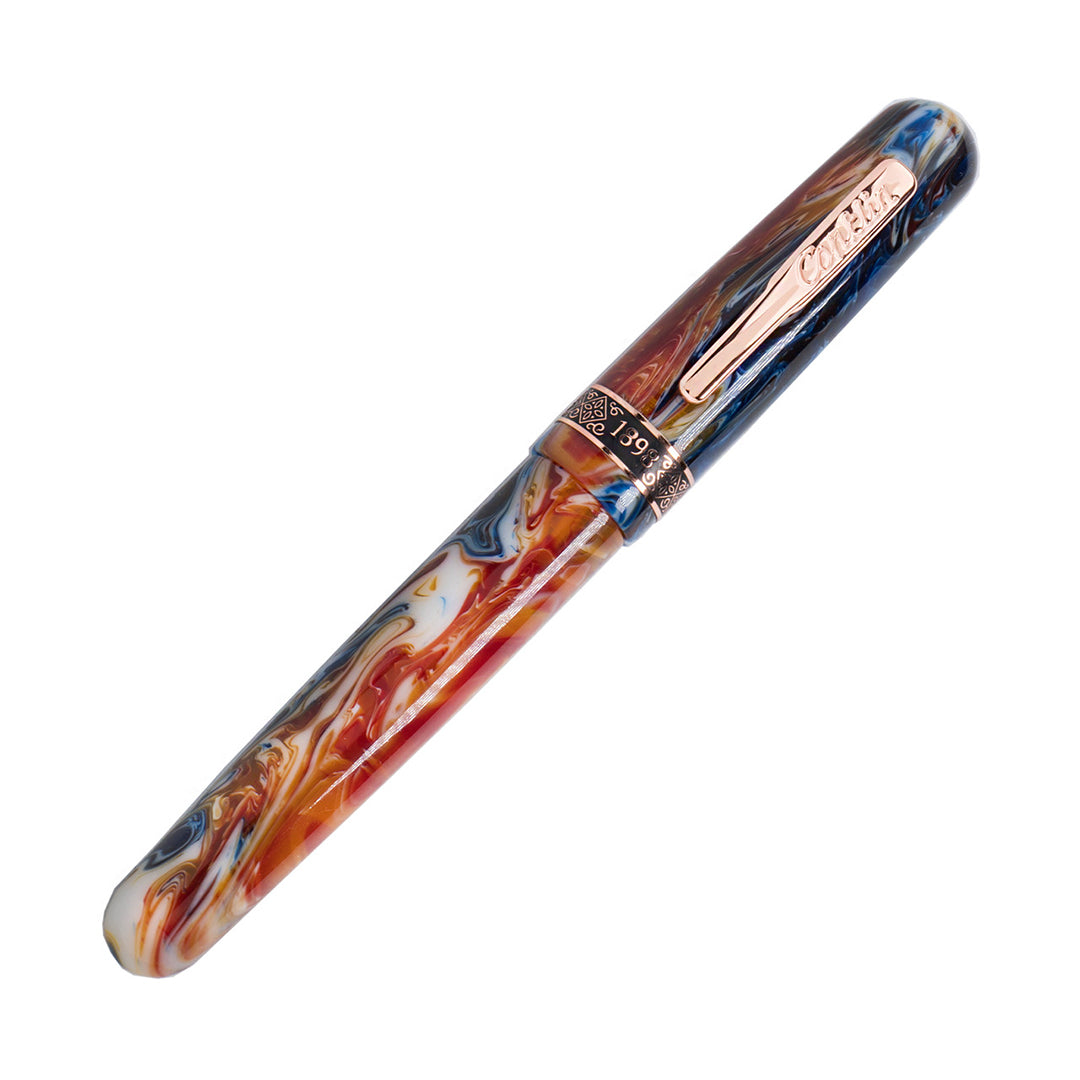 Conklin 1898 Fountain Pen - Misto Orange Limited Edition Vintage Style Writing Instrument for Calligraphy, Journaling & Gift Giving