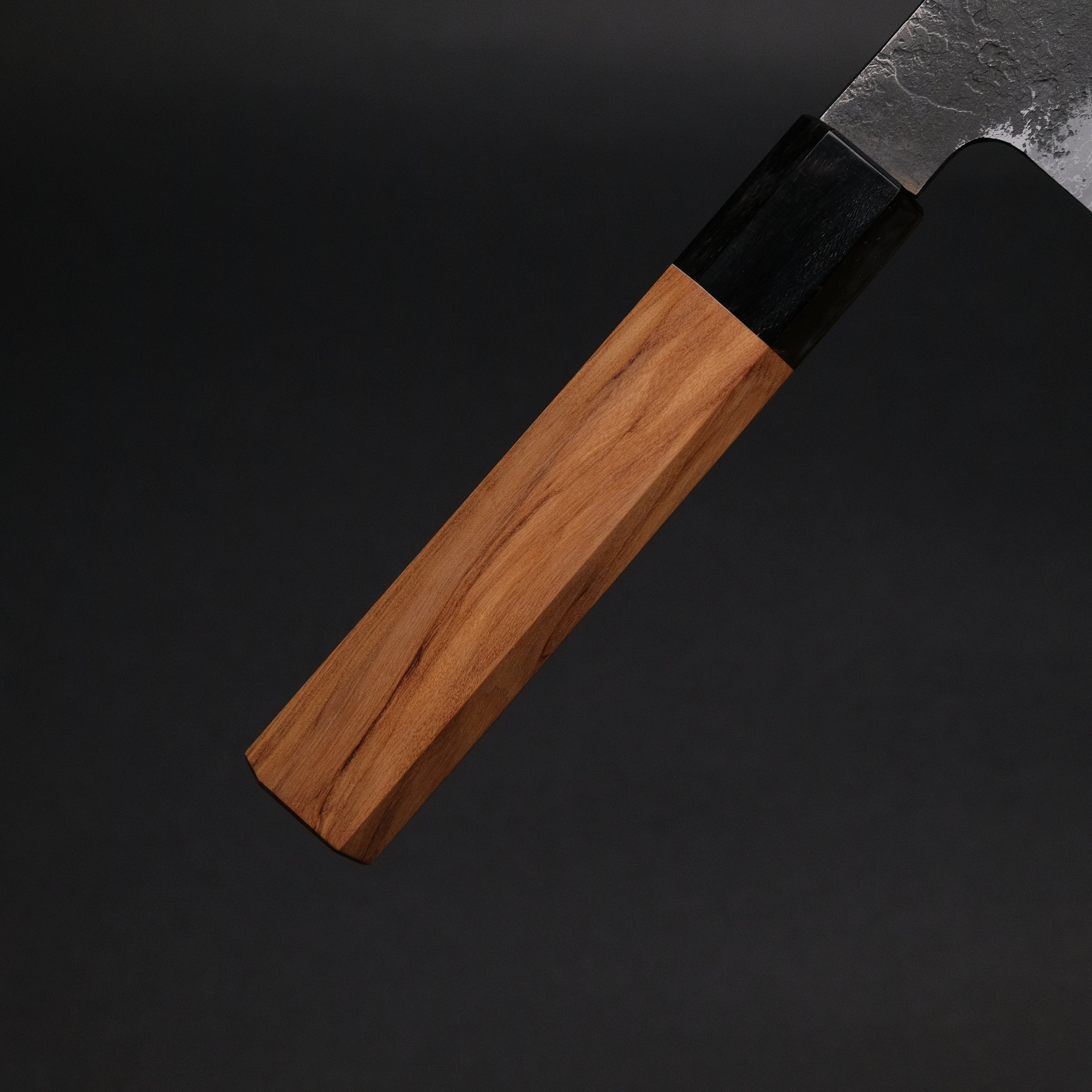 Premium Ajikataya White #2 Nashiji Damascus Hakata 180mm Chef Knife - Olive Wood & Buffalo Horn Handle (#58) - Perfect for Sushi, Meat Slicing & Japanese Cuisine