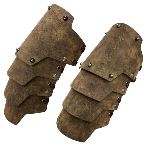 Leather Gauntlets-vintage brown