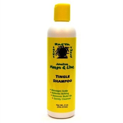 Rasta Jam Mango & Lime Tingle Shampoo 8oz (Pack of 6) - Natural Hair Care for Curly & Dreadlocks - Refreshing Scalp Treatment for Men & Women - Perfect for Salon, Travel & Daily Use