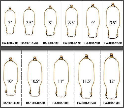 11 Inch Polished Brass Lamp Shade Harp Holder with Finial - Heavy Duty DIY Repair/Replacement Part for Table & Floor Lamps - Perfect for Home Decor, Living Room, Bedroom Lighting Upgrade