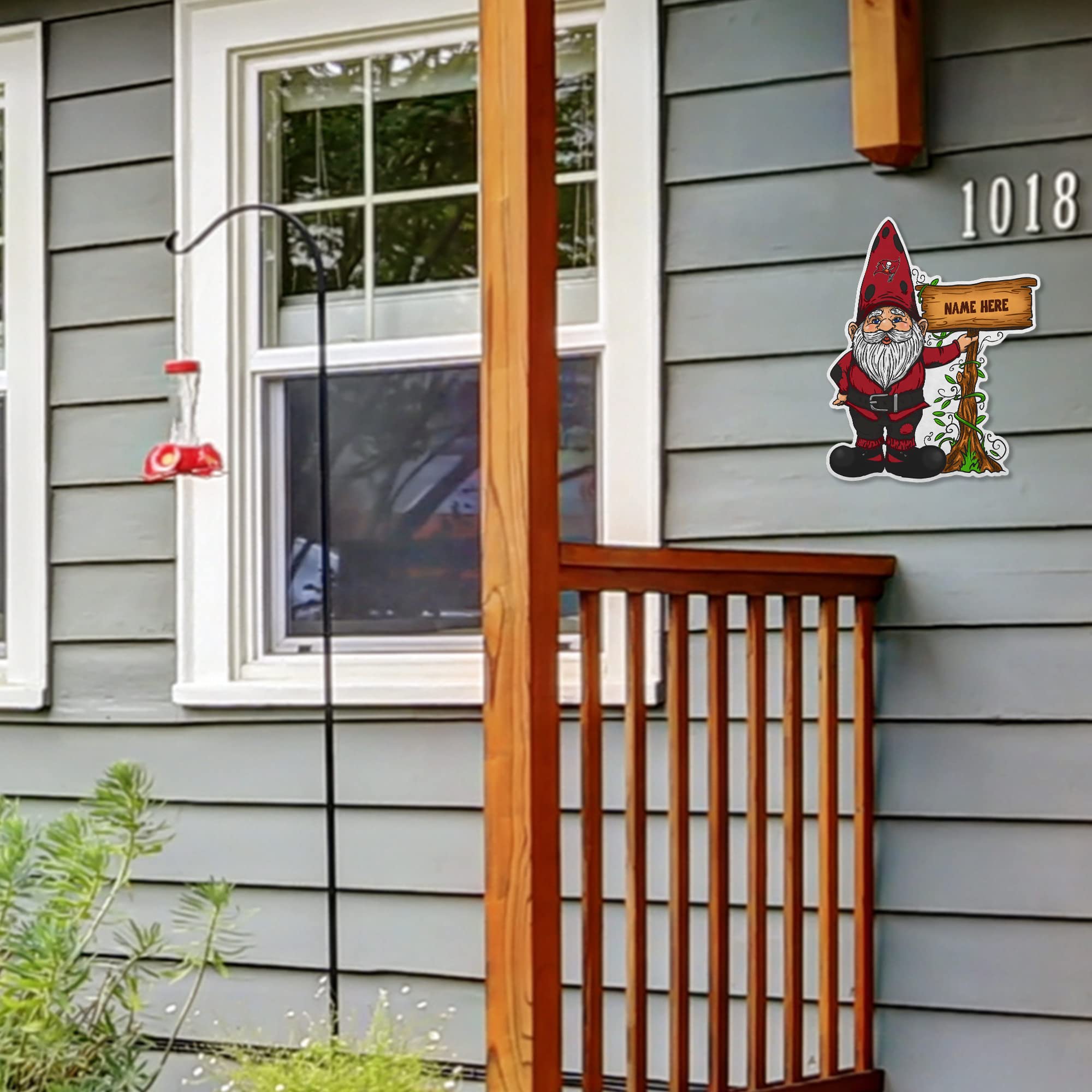 Personalized Tampa Bay Buccaneers NFL Football Gnome Pennant - Soft Felt Decor for Home, Living Room & Game Day - Easy to Hang Wall Art for Football Fans & Bucs Supporters